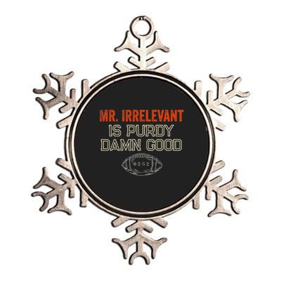 Mr Irrelevant Is Purdy Damn Good Metallic Star Ornament