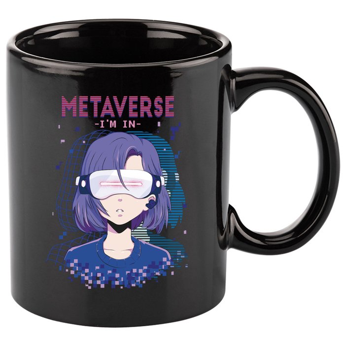 Metaverse I'm In Anime 11oz C Handle Ceramic Mug
