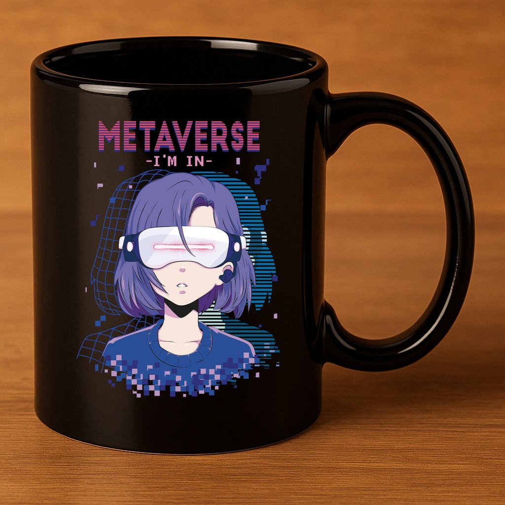 Metaverse I'm In Anime 11oz C Handle Ceramic Mug