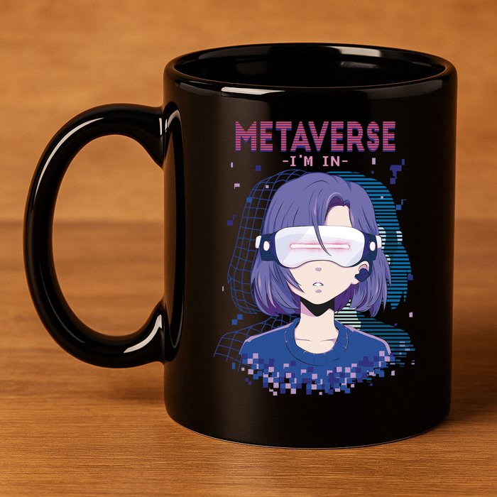 Metaverse I'm In Anime 11oz C Handle Ceramic Mug