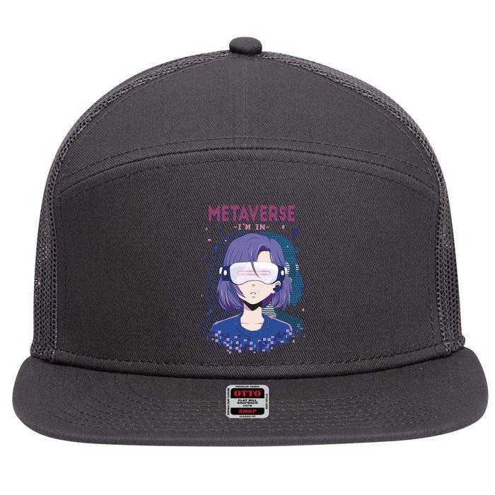 Metaverse I'm In Anime 7 Panel Mesh Trucker Snapback Hat