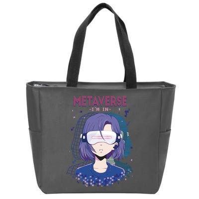 Metaverse I'm In Anime Zip Tote Bag