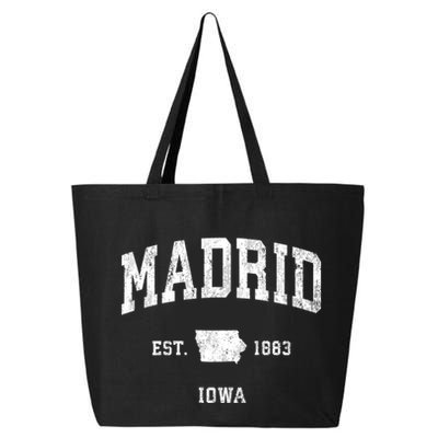 Madrid Iowa Ia Vintage Athletic 25L Jumbo Tote