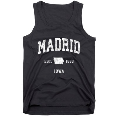 Madrid Iowa Ia Vintage Athletic Tank Top