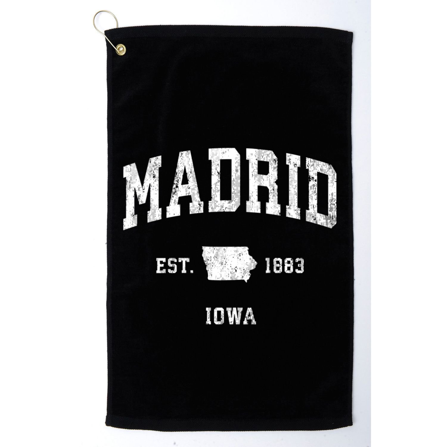 Madrid Iowa Ia Vintage Athletic Golf Towel