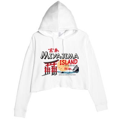 Miyajima Island Japan Crop Fleece Hoodie