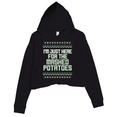 Middleclassfancy IM Just Here For The Mashed Potatoes Christmas Crop Fleece Hoodie