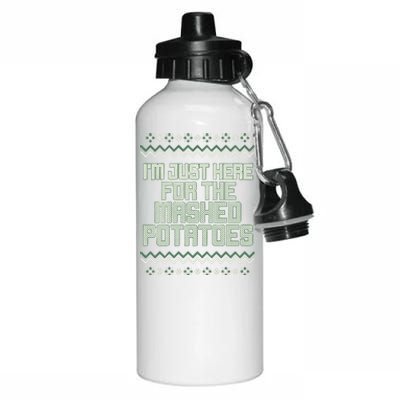 Middleclassfancy IM Just Here For The Mashed Potatoes Christmas Aluminum Water Bottle 