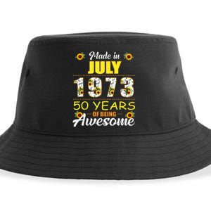 Made In July 1973 50 Years Of Being Awesome Sunflower Sustainable Bucket Hat