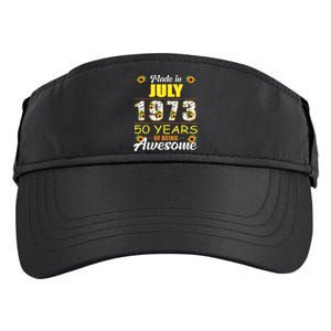 Made In July 1973 50 Years Of Being Awesome Sunflower Adult Drive Performance Visor