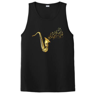 Musical Instrument Jazz Musician Gift Idea Saxophone PosiCharge Competitor Tank