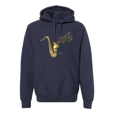 Musical Instrument Jazz Musician Gift Idea Saxophone Premium Hoodie