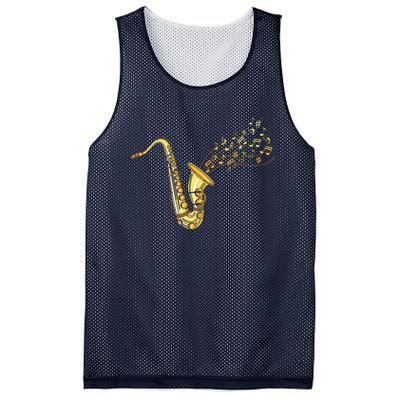 Musical Instrument Jazz Musician Gift Idea Saxophone Mesh Reversible Basketball Jersey Tank