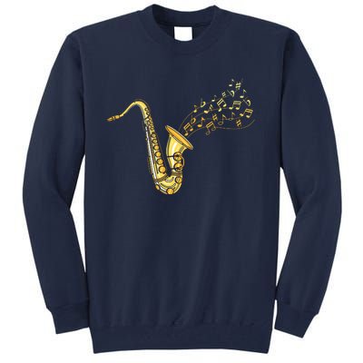 Musical Instrument Jazz Musician Gift Idea Saxophone Tall Sweatshirt