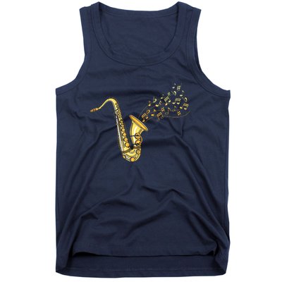 Musical Instrument Jazz Musician Gift Idea Saxophone Tank Top