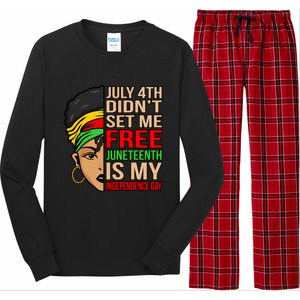 My Independence Juneteenth Black History Month Graphic Gift Long Sleeve Pajama Set