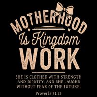 Motherhood Is Kingdom Work Coquette Bow Christian Mom 16 in Basic Backpack