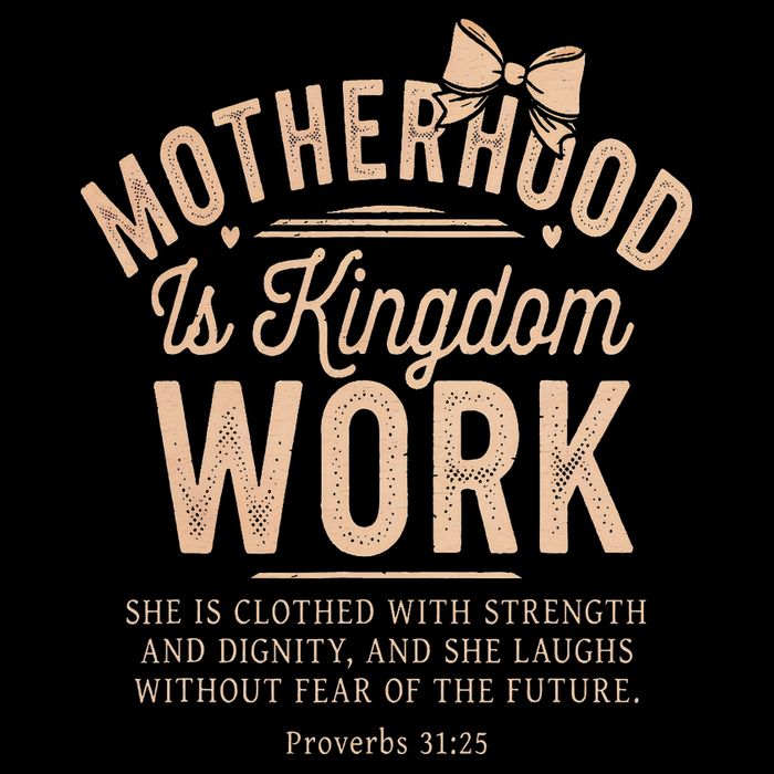 Motherhood Is Kingdom Work Coquette Bow Christian Mom 16 in Basic Backpack