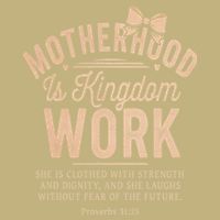 Motherhood Is Kingdom Work Coquette Bow Christian Mom Cooling Performance Crew T-Shirt
