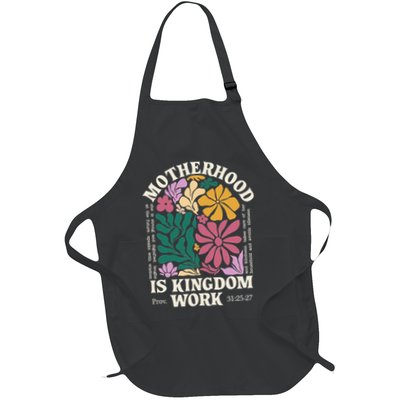 Motherhood Is Kingdom Work Retro Christian Mothers Day Apron