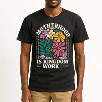 Motherhood Is Kingdom Work Retro Christian Mothers Day Tall T-Shirt
