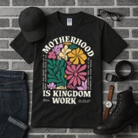 Motherhood Is Kingdom Work Retro Christian Mothers Day Tall T-Shirt