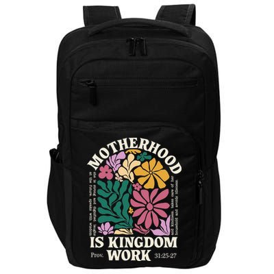 Motherhood Is Kingdom Work Retro Christian Mothers Day Impact Tech Backpack