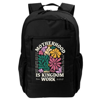 Motherhood Is Kingdom Work Retro Christian Mothers Day Backpack