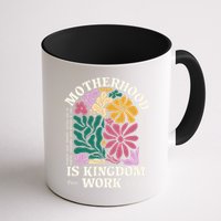 Motherhood Is Kingdom Work Retro Christian Mothers Day Mug