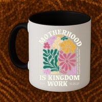 Motherhood Is Kingdom Work Retro Christian Mothers Day Mug