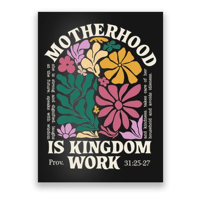 Motherhood Is Kingdom Work Retro Christian Mothers Day Poster