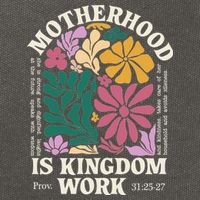 Motherhood Is Kingdom Work Retro Christian Mothers Day Cotton Canvas Backpack