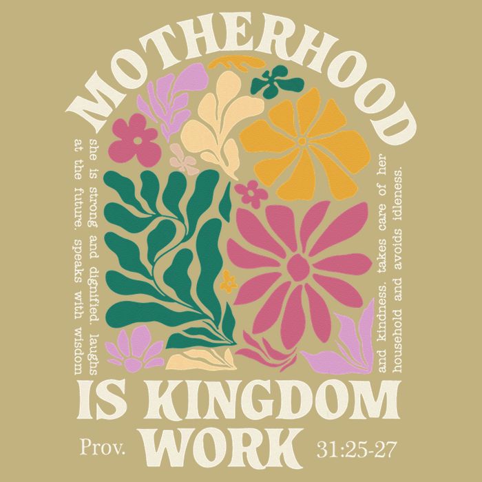 Motherhood Is Kingdom Work Retro Christian Mothers Day Cooling Performance Crew T-Shirt