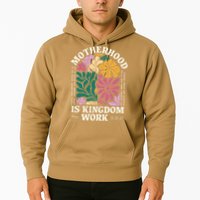 Motherhood Is Kingdom Work Retro Christian Mothers Day Hoodie
