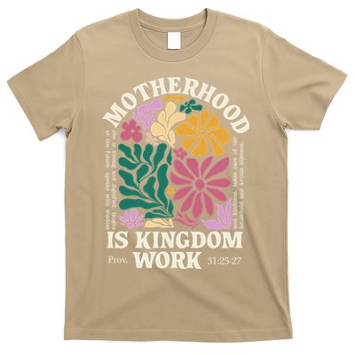 Motherhood Is Kingdom Work Retro Christian Mothers Day T-Shirt