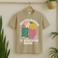 Motherhood Is Kingdom Work Retro Christian Mothers Day T-Shirt