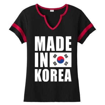 Made In Korea Korean Flag Pride Ladies Halftime Notch Neck Tee