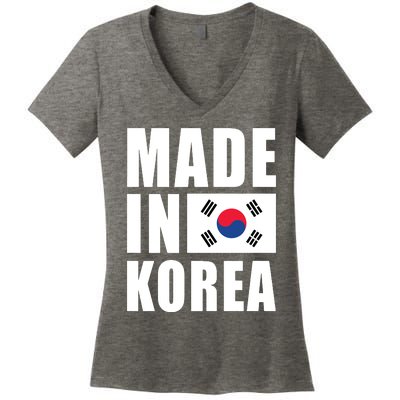 Made In Korea Korean Flag Pride Women's V-Neck T-Shirt