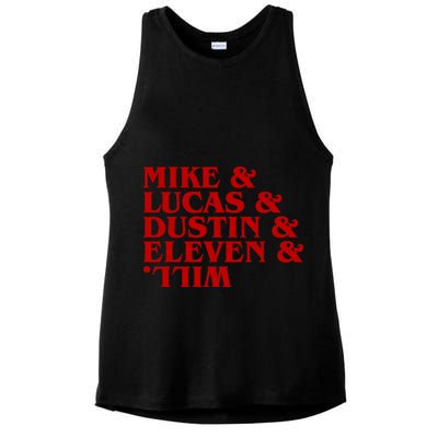 Mike & Lucas & Dustin & Elevin & Will Ladies PosiCharge Tri-Blend Wicking Tank