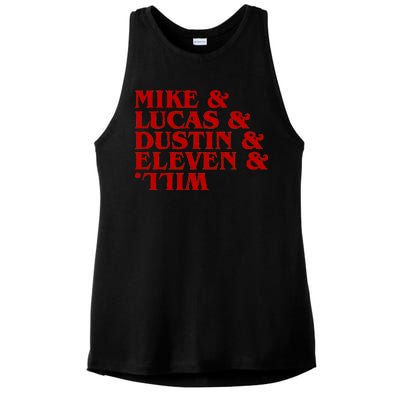 Mike & Lucas & Dustin & Elevin & Will Ladies PosiCharge Tri-Blend Wicking Tank