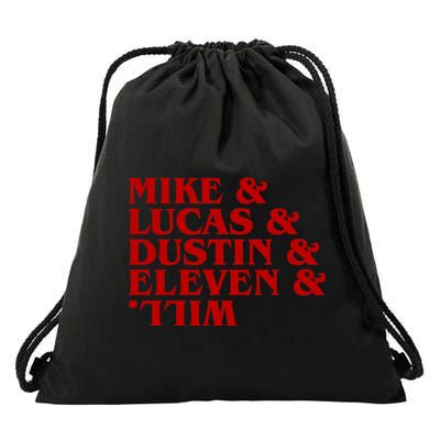 Mike & Lucas & Dustin & Elevin & Will Drawstring Bag