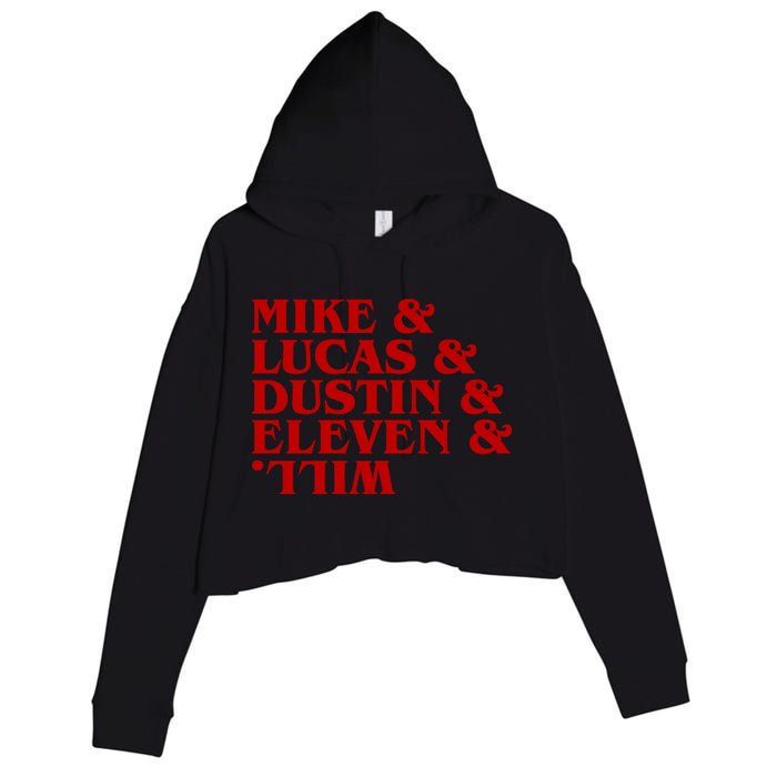 Mike & Lucas & Dustin & Elevin & Will Crop Fleece Hoodie