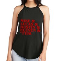 Mike & Lucas & Dustin & Elevin & Will Women's Perfect Tri Rocker Tank