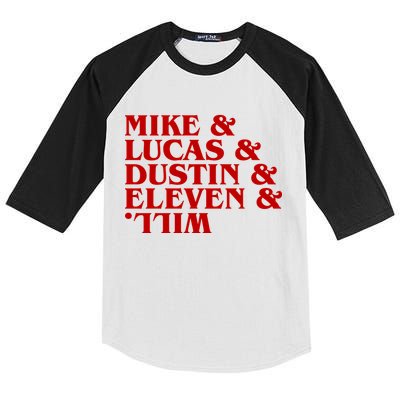 Mike & Lucas & Dustin & Elevin & Will Kids Colorblock Raglan Jersey