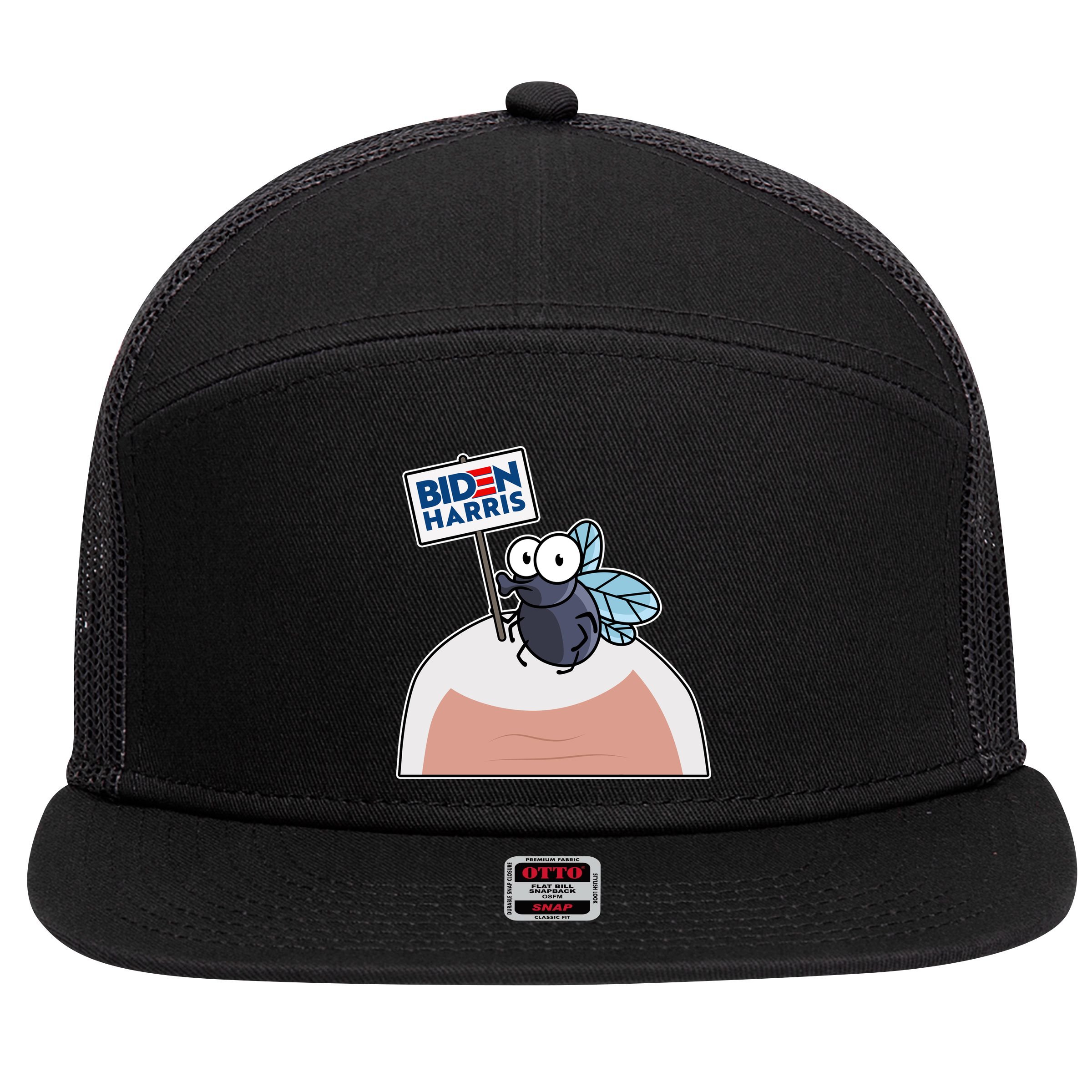 Mike Pence Fly on Head Vote Biden Harris Debate 7 Panel Mesh Trucker Snapback Hat
