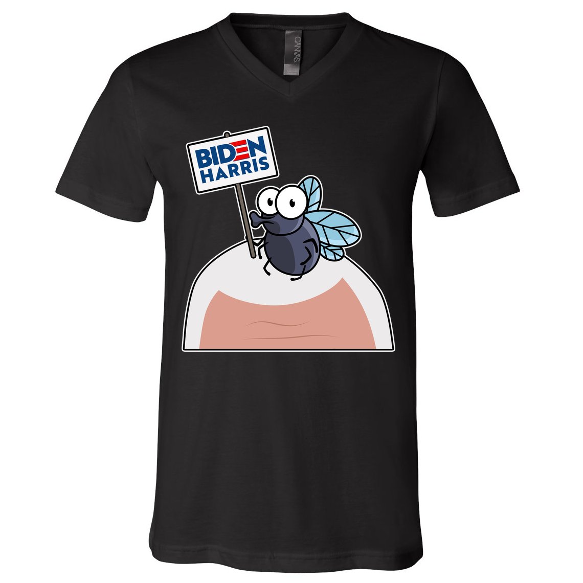 Mike Pence Fly on Head Vote Biden Harris Debate V-Neck T-Shirt
