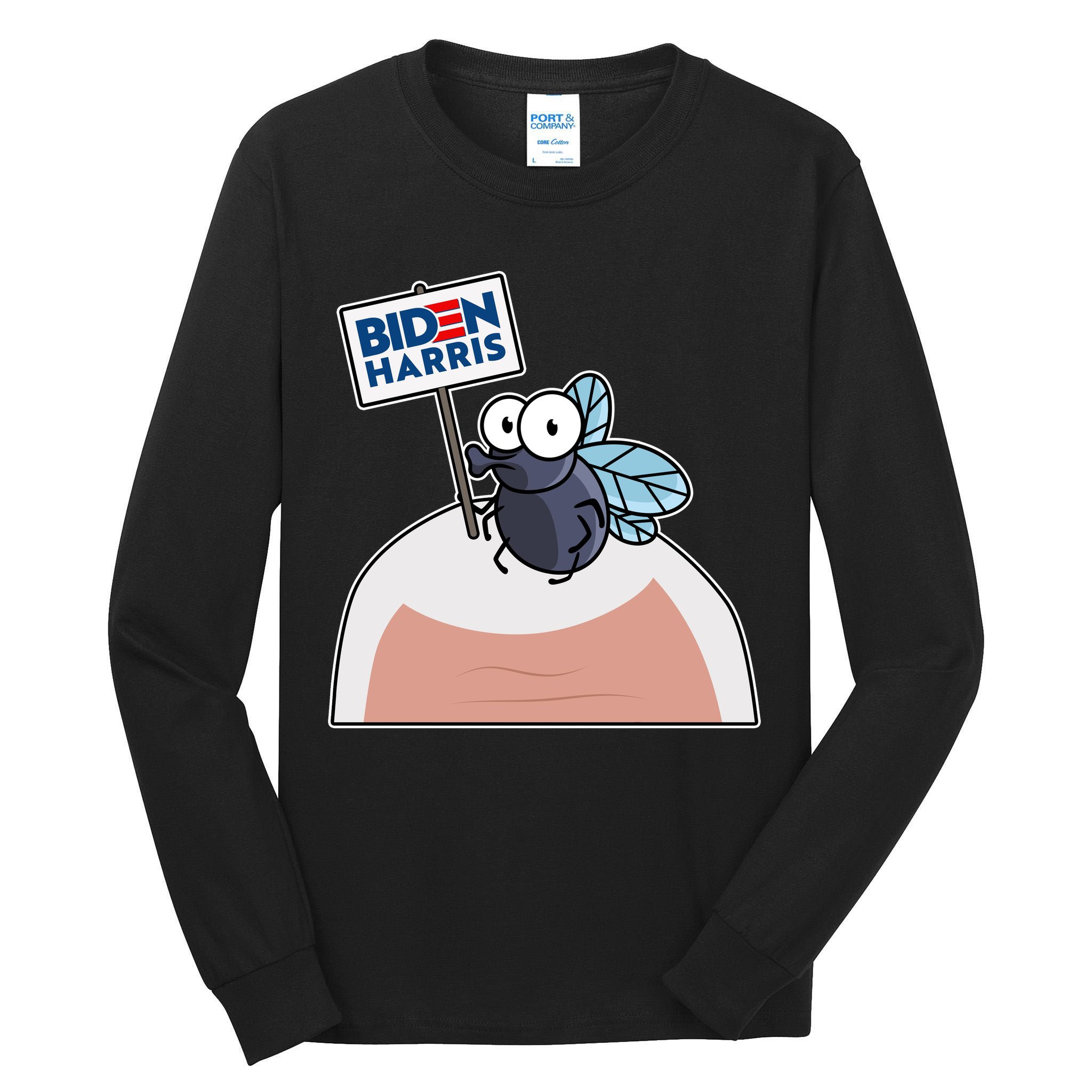 Mike Pence Fly on Head Vote Biden Harris Debate Tall Long Sleeve T-Shirt