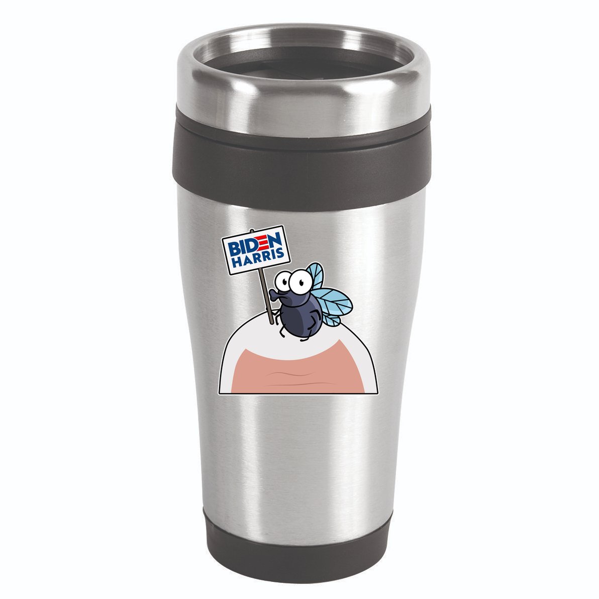 Mike Pence Fly on Head Vote Biden Harris Debate 16oz Travel Tumbler