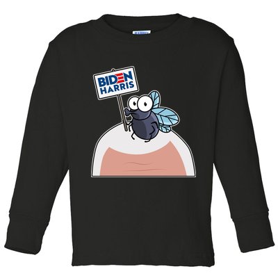Mike Pence Fly on Head Vote Biden Harris Debate Toddler Long Sleeve Shirt