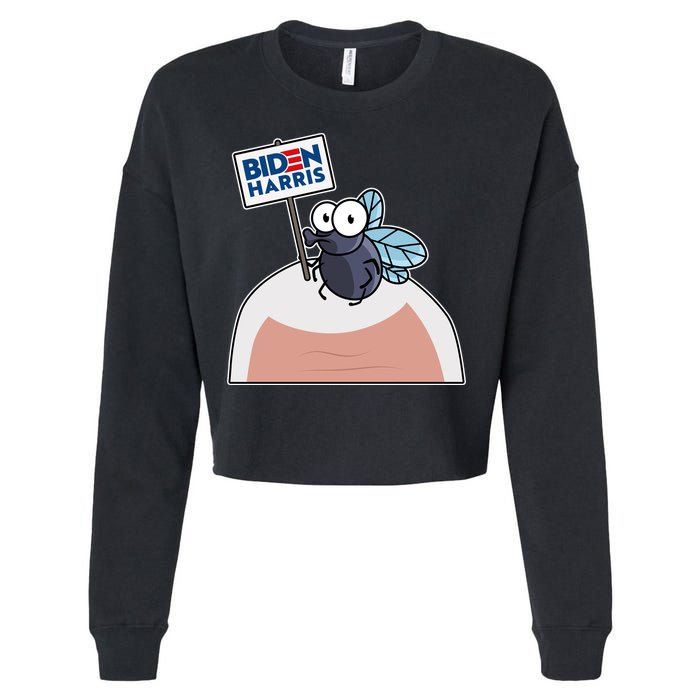 Mike Pence Fly on Head Vote Biden Harris Debate Cropped Pullover Crew